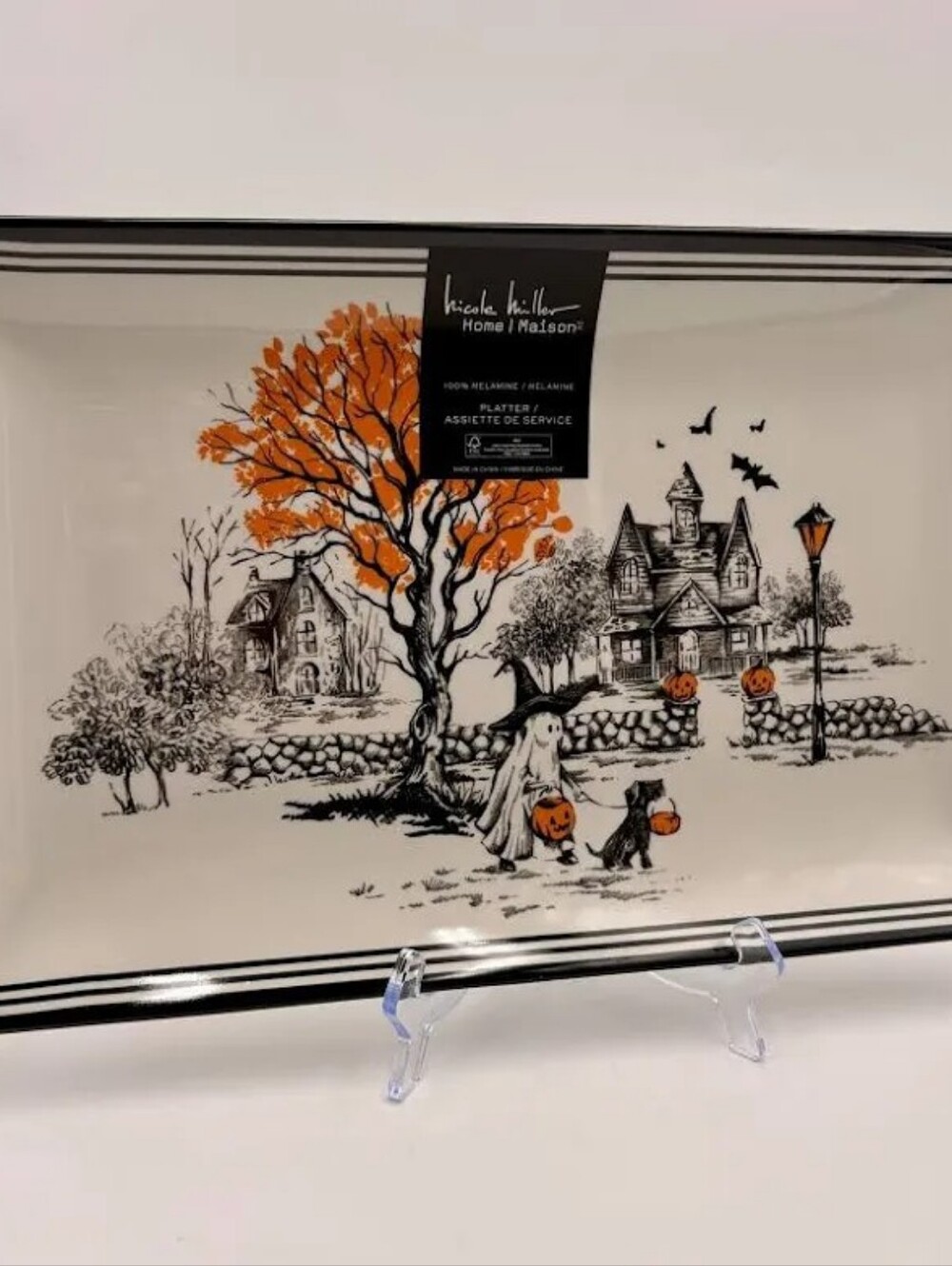 Nicole Miller Melamine Halloween Serving Tray